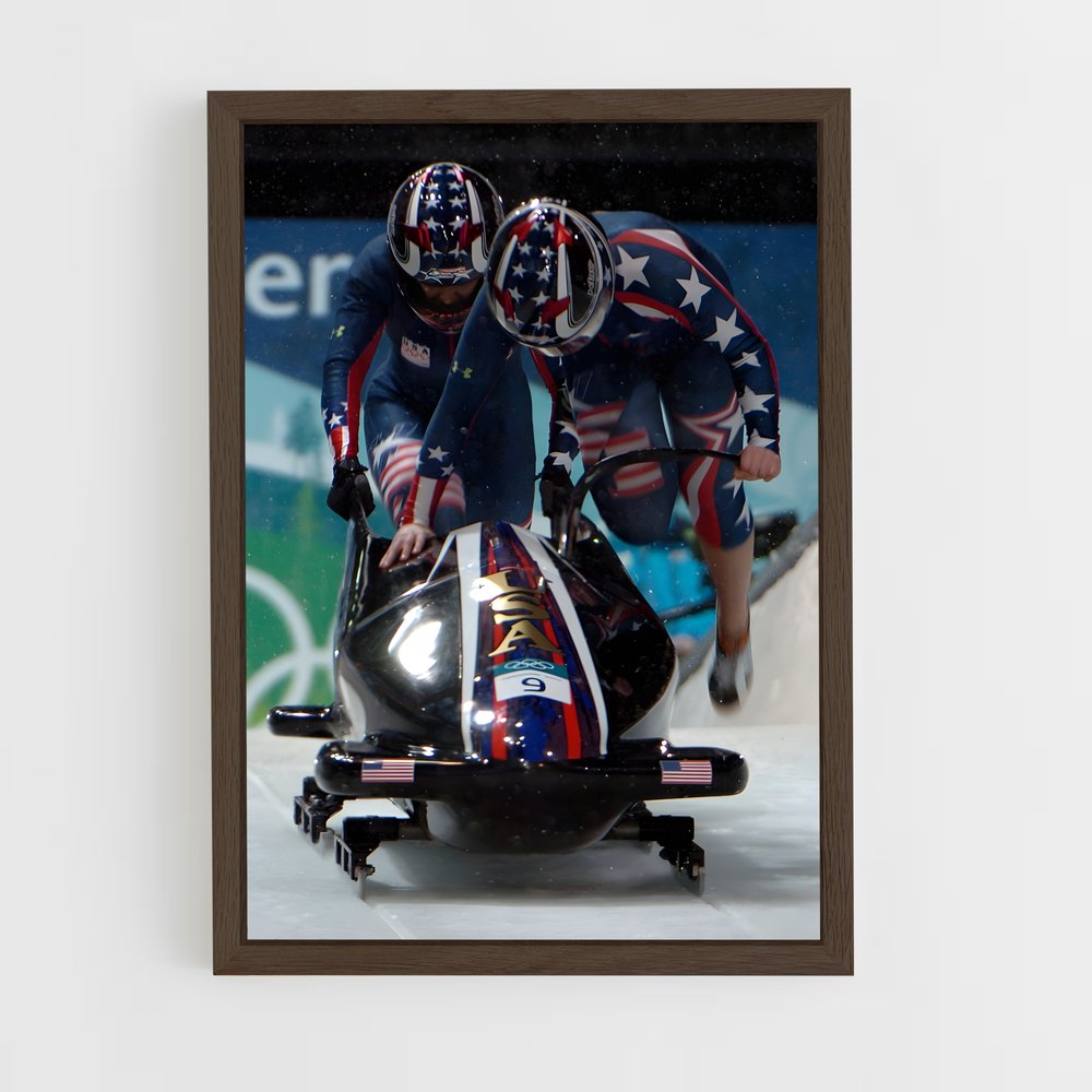 Poster Vitesse de Glace – affiche Bobsleigh (vue 5)